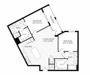 Aura Southgate B2 Floor Plan