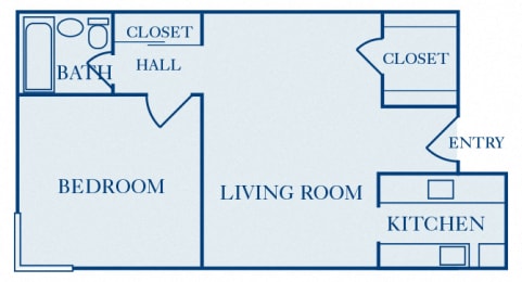Quality Hill Towers - A5 - 1 bedroom - 1 bath