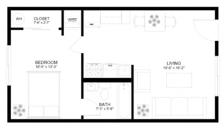 Holgate Lofts One Bedroom Floor Plan