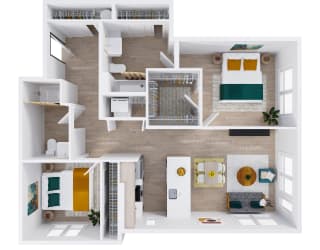 Zinnia Apartments in Shoreline, Washington C3 ADA Floor Plan