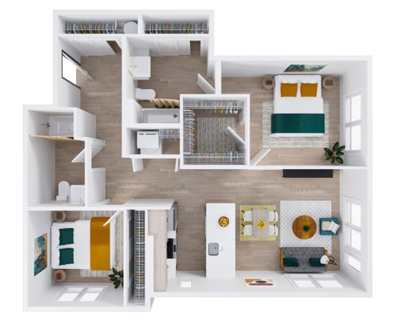 Zinnia Apartments in Shoreline, Washington C3 ADA Floor Plan