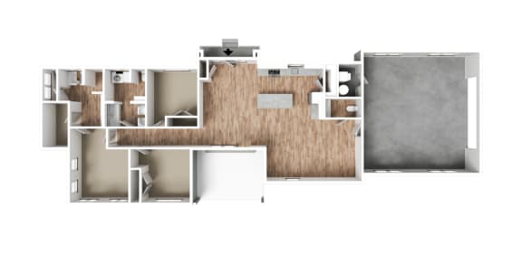 Vaseo Townhomes - Lehi, Utah | Single Family Home 3D Floor Plan