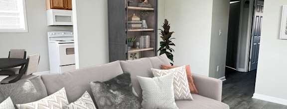 a living room with a couch and a table at Parkway Trails, Florence, KY, 41042