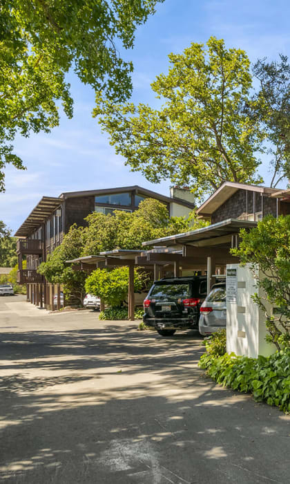 View of Property with Lush Landscaping at 3543 Brook Street Apartments in Lafayette, California 94549