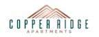 The image is a logo for Copper Ridge Apartments.