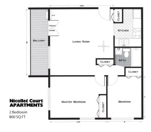  Floor Plan 2.1bed