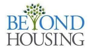 A logo for Beyond Housing features a tree with green leaves.