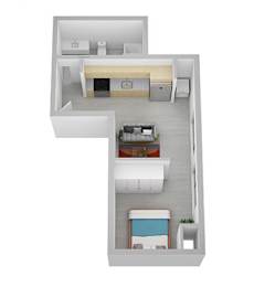 F-1 Floor Plan  at Canary Lofts, Des Moines, IA