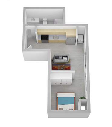 Floor Plan  F-1 Floor Plan  at Canary Lofts, Des Moines, IA