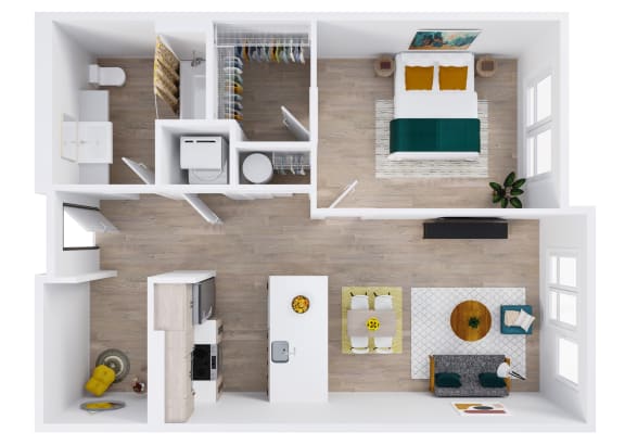 Zinnia Apartments in Shoreline, Washington B2 ADA Floor Plan