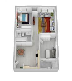 A-1 Floor Plan at Canary Lofts, Iowa, 50311