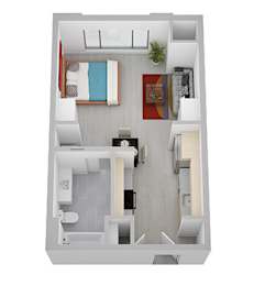 C Floor Plan at Canary Lofts, Iowa, 50311