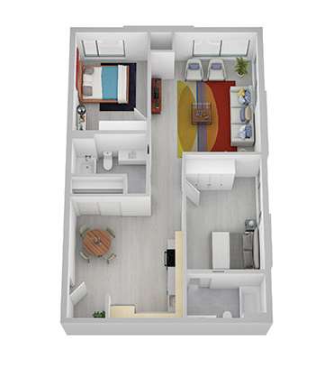 Floor Plan  A-1 Floor Plan at Canary Lofts, Iowa, 50311