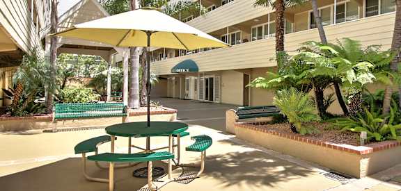 Shaded Outdoor Courtyard Area at Courtyard, Redwood City, CA, 94063