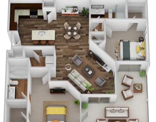 a 1 bedroom floor plan is shown in this image
