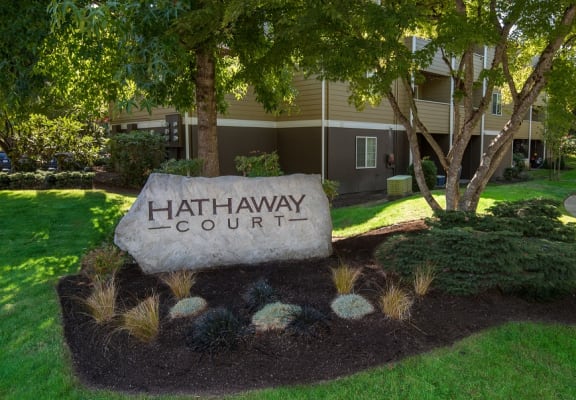 Hathaway Court Property Entry Monument Sign
