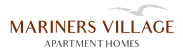 A logo for Mariners Village Apartment Homes featuring a bird in flight.
