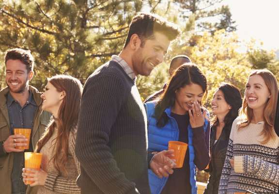 Group of Friends at Outdoor BBQ