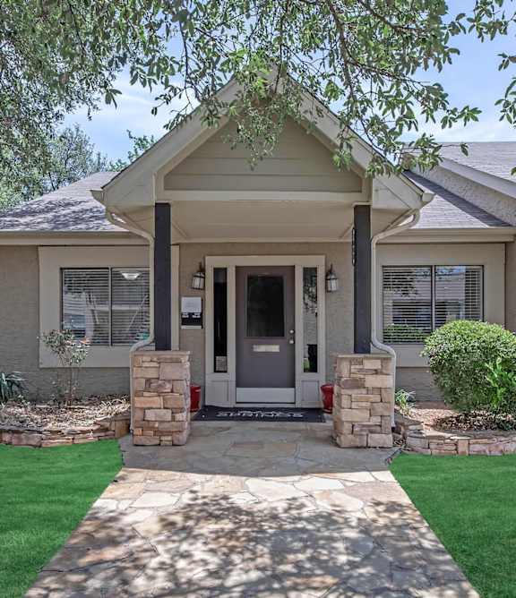 An exterior image of the Bel Air Springs clubhouse.