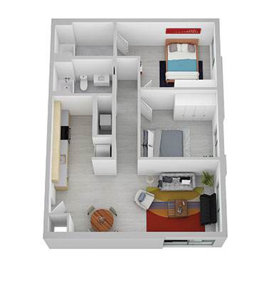 C Floor Plan at Canary Lofts, Des Moines, IA, 50311