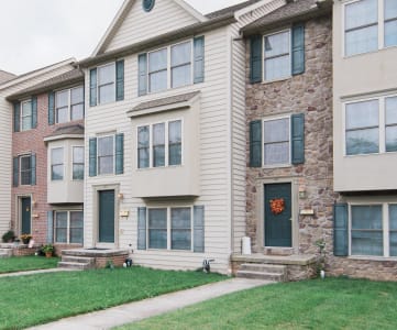 East Walnut Street exterior rows townhomes