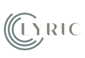 The image shows a logo with the word "LYRIC" in the center.