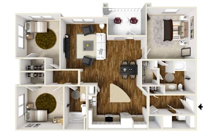 The Town | 1,334 Sq. Ft. at Faulker Flats in Oxford, Mississippi
