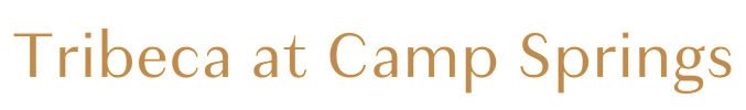 A black background with the words "Tribeca at Camp Springs" written in white.