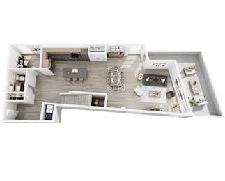 Floor 1: 3 bed, 2.5 bath, 1,995 square foot townhome with natural light at Brickside Heights, Utah