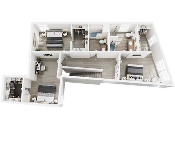 Floor 2: 3 bed, 2.5 bath townhome for rent at Brickside Heights in Millcreek, UT with 1,950 square feet near Salt Lake City, UT at Brickside Heights. at Brickside Heights, Millcreek, UT