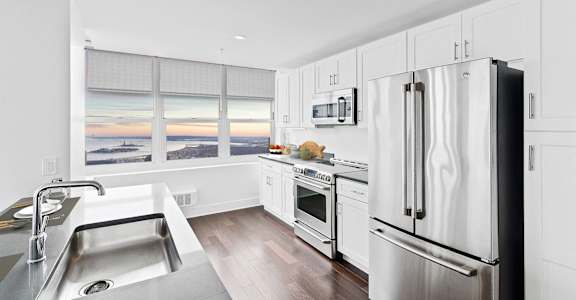 Wooden floors at 65 Bay Street, Jersey City