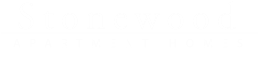 a black and white photo of the stonewood apartment homes logo