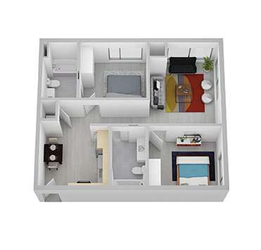 Floor Plan  B Floor Plan at Canary Lofts, Des Moines, 50311