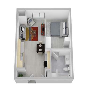 Floor Plan  B-1 Floor Plan at Canary Lofts, Des Moines, Iowa