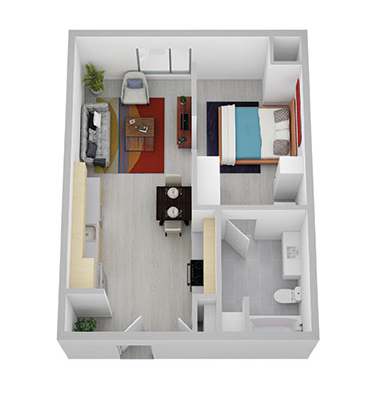 Floor Plan  D-1 Floor Plan at Canary Lofts, Iowa, 50311