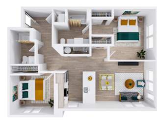 Zinnia Apartments in Shoreline, Washington C2 MFTE Floor Plan