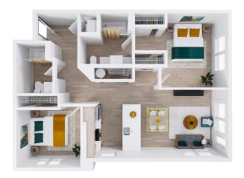 Zinnia Apartments in Shoreline, Washington C2 MFTE Floor Plan