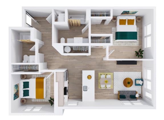 Zinnia Apartments in Shoreline, Washington C2 MFTE Floor Plan