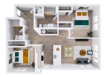 Zinnia Apartments in Shoreline, Washington C2 Floor Plan