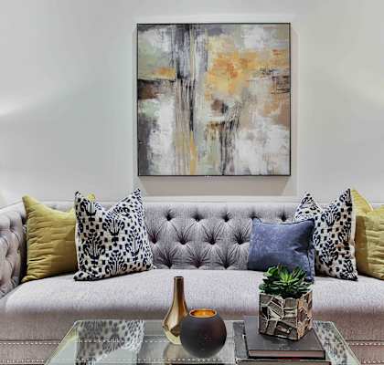 Stock photo of living room and couch
