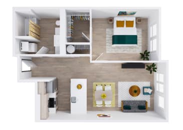 Zinnia Apartments in Shoreline, Washington B4 Floor Plan