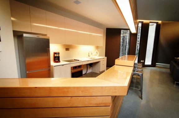 Large Kitchen in Resident Lounge at Pine Minor, Seattle, 98101