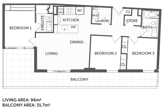 Floor Plan  3H - 3Bed 2 Bath - The Briscoe by Kinleaf