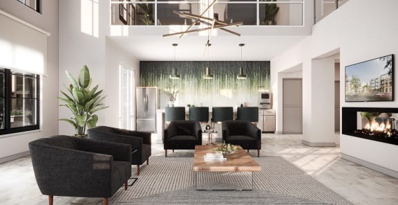 Clubroom Lounge at 42 Hundred On The Lake, St Francis