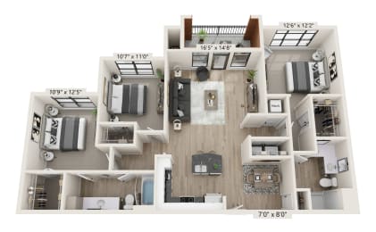 3 bed 2 bath