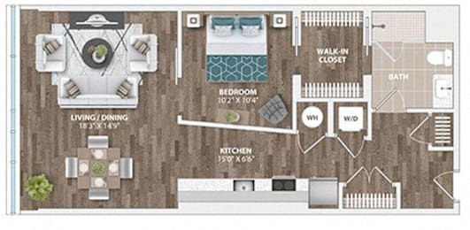 A5A Floor Plan at Sinclaire on Seminary, Alexandria, VA