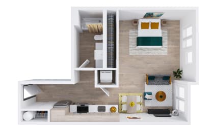 Zinnia Apartments in Shoreline, Washington A5 Floor Plan