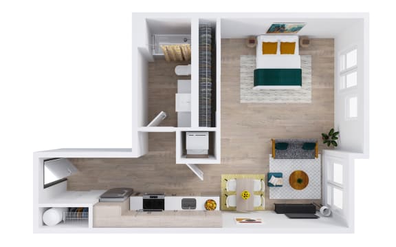 Zinnia Apartments in Shoreline, Washington A5 Floor Plan