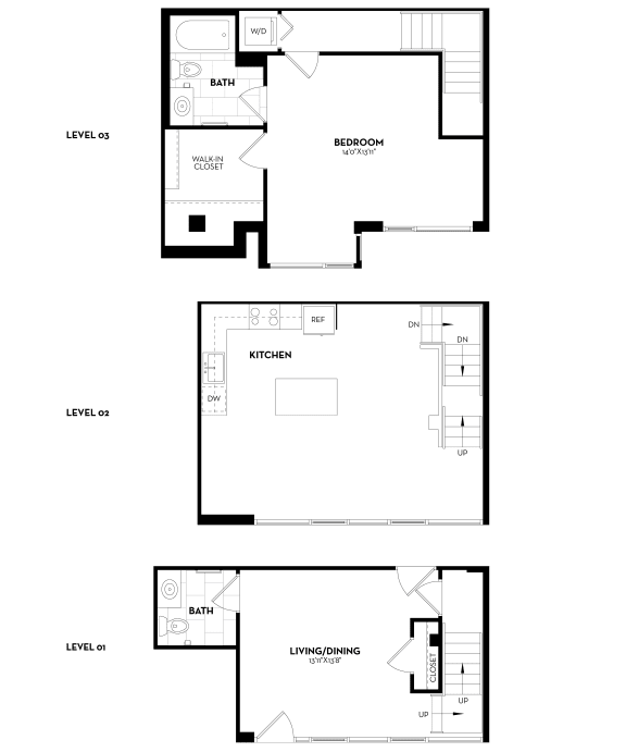 1 bed 1 and 1/2 Bath - 1,180sq feet