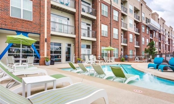 stunning swimming pool at Greenway at Fisher Park, North Carolina